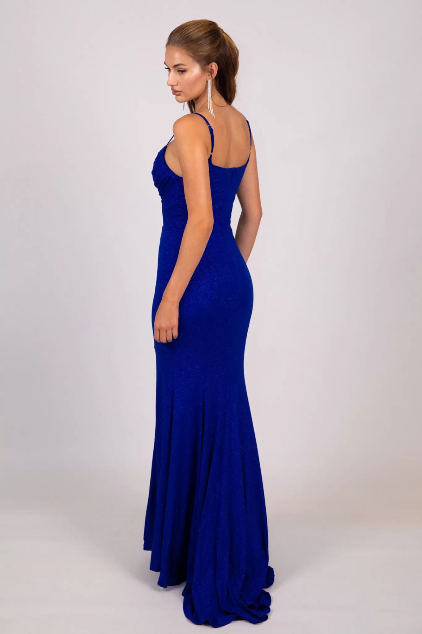 Women Hot Pink Dresses | Black Tie Dresses>Angela Gown - Shimmer Blue