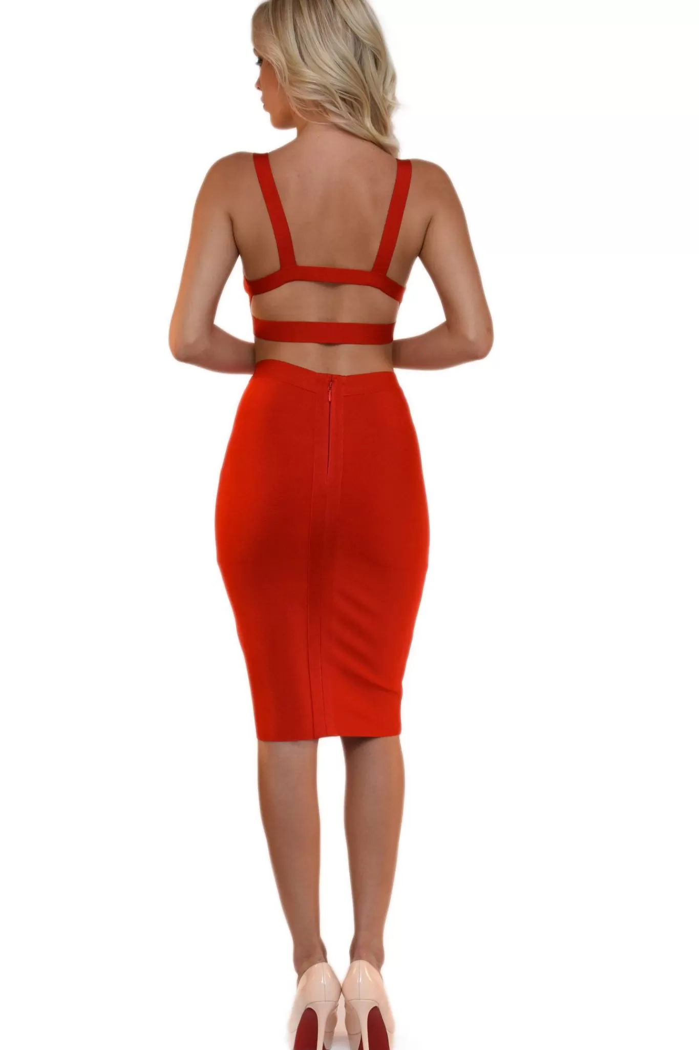 Women Noodz Boutique Dresses | Bandage Dresses>Ariana Two-Piece Set in Red