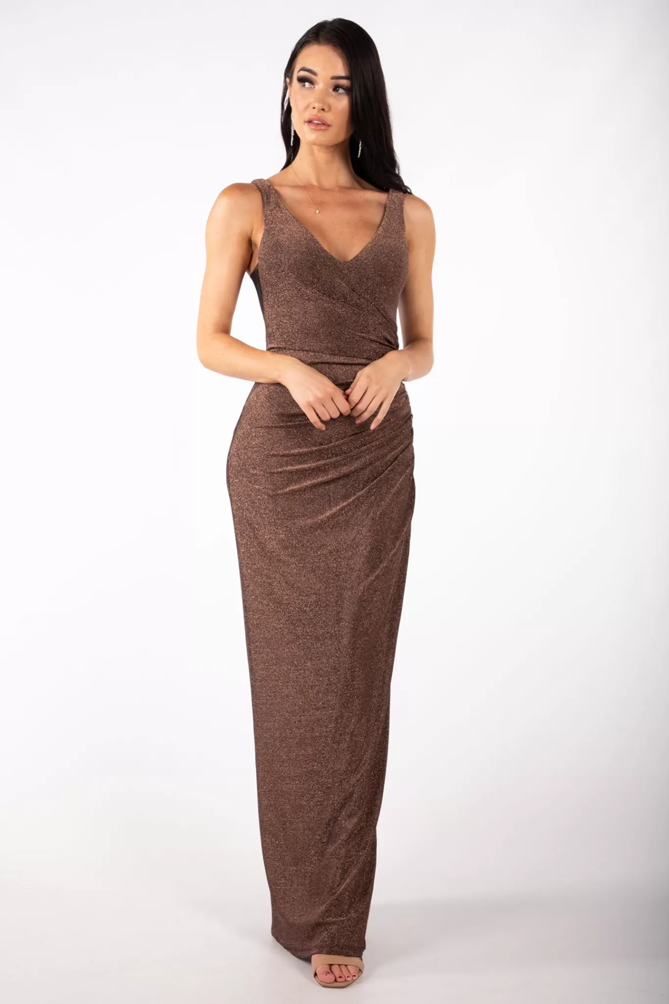 Women Hot Pink Dresses | Backless Dresses>Aspen Maxi Dress - Chocolate