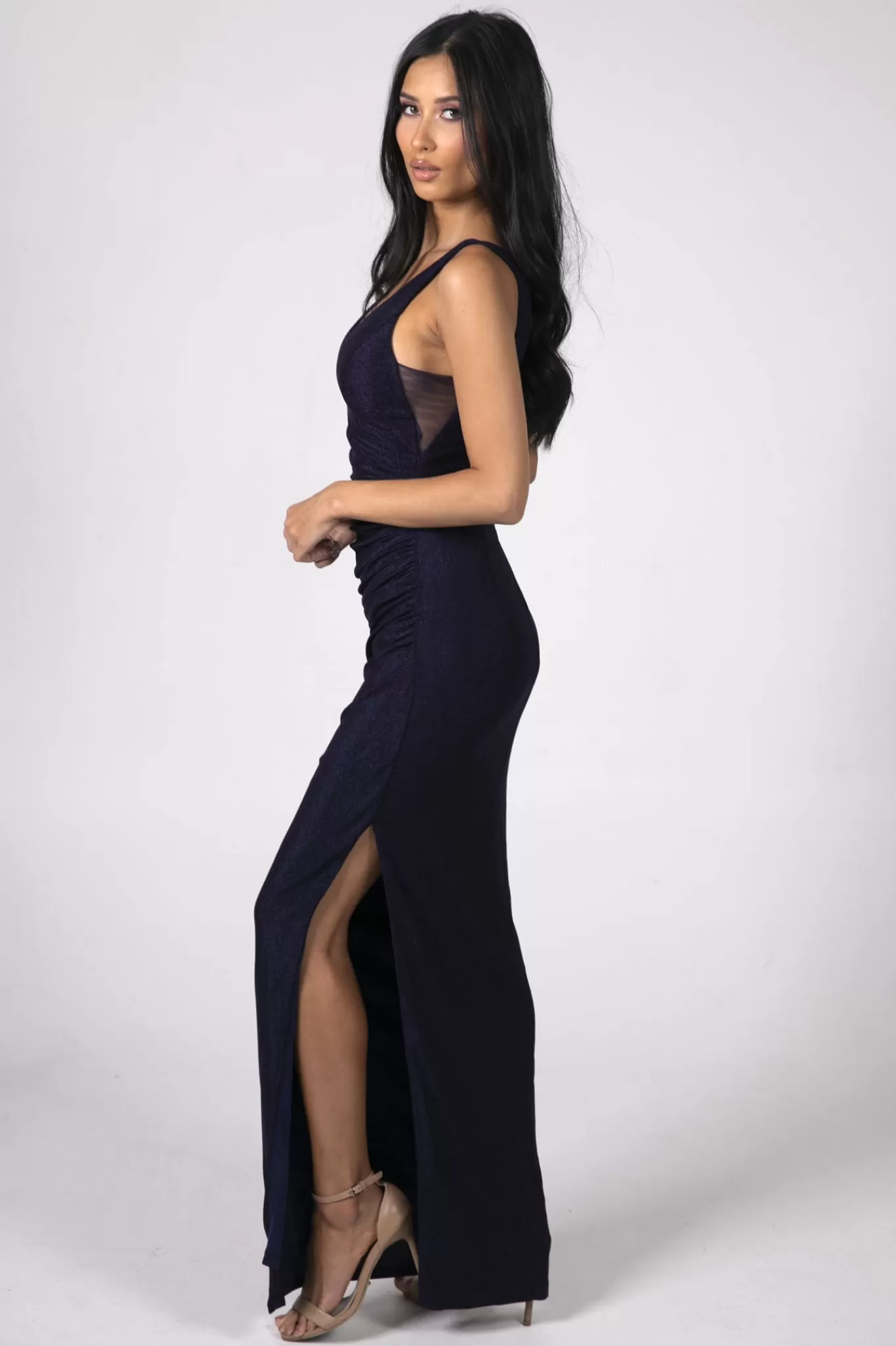 Women Hot Pink Dresses | Backless Dresses>Aspen Maxi Dress - Navy