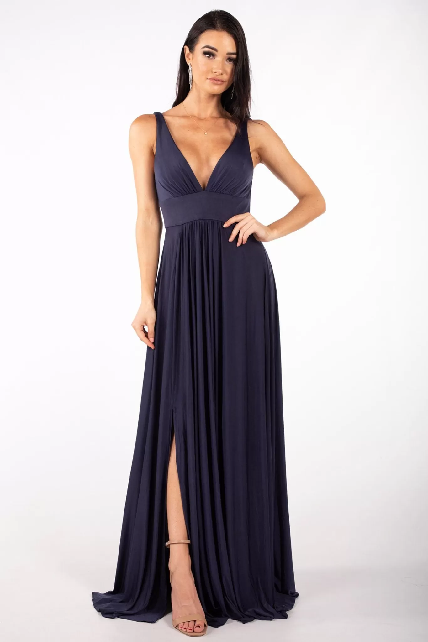 Women Hot Pink Dresses | Backless Dresses>CATALINA A-Line Maxi Dress - Navy