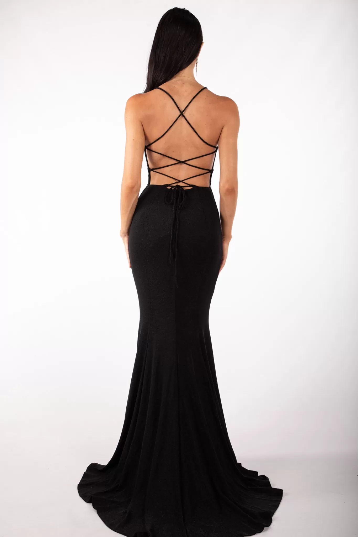 Women Hot Pink Dresses | Backless Dresses>Catherine Gown - Shimmer Black