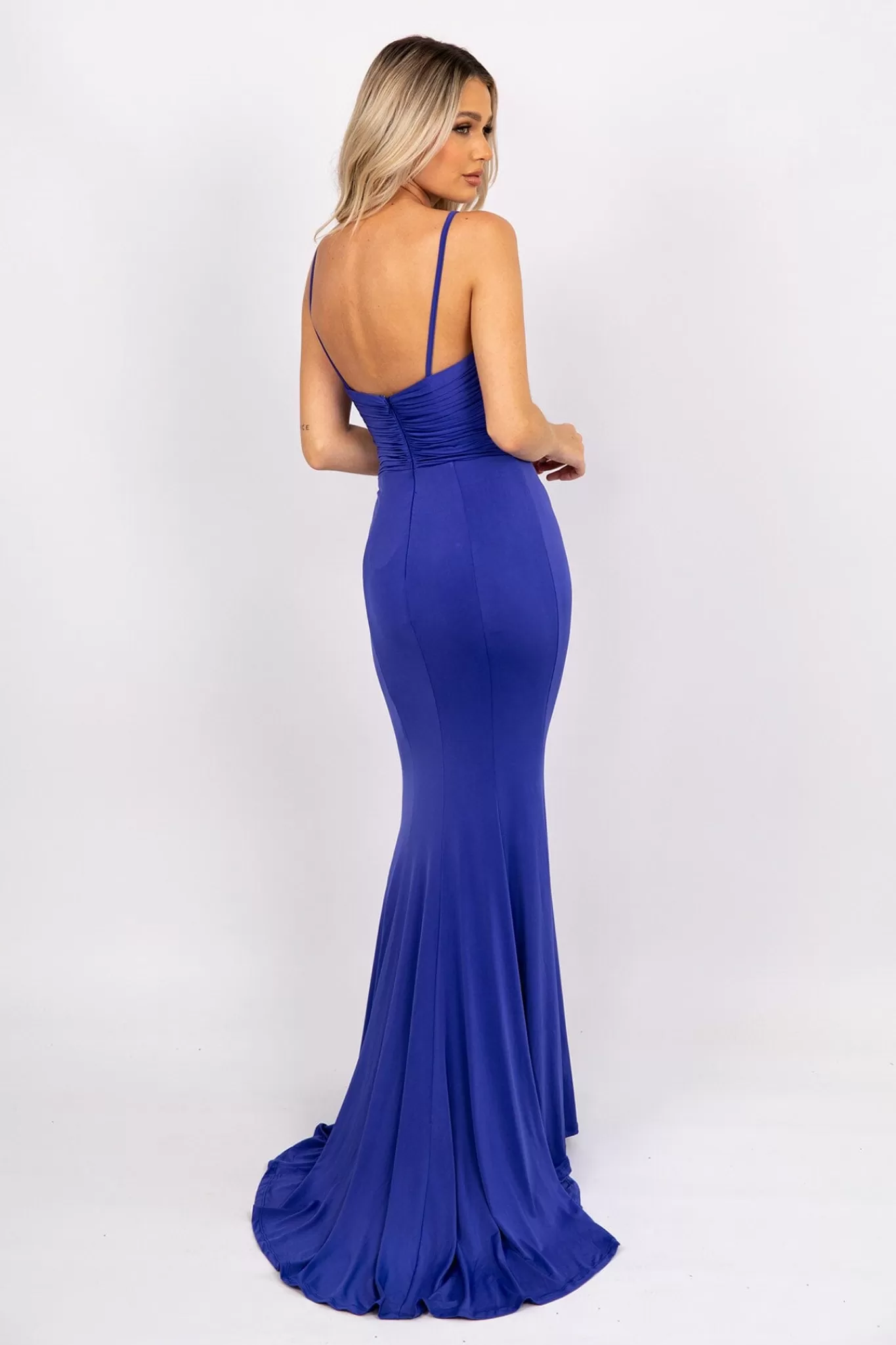 Women Hot Pink Dresses | Backless Dresses>Clara Gown in Electric Blue (XS - Clearance Sale)