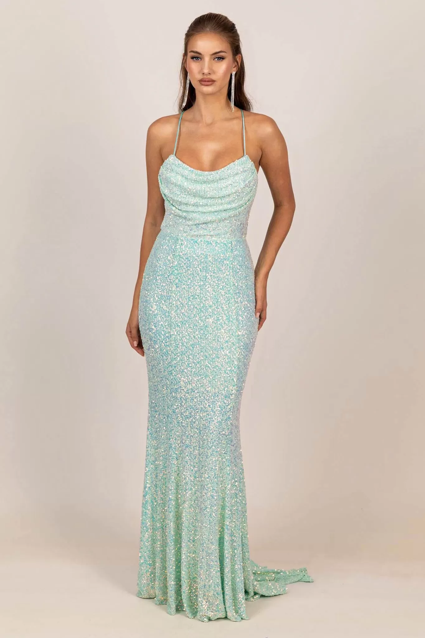 Women Hot Pink Dresses | Formal Dresses>Eloisa Sequin Gown - Light Blue