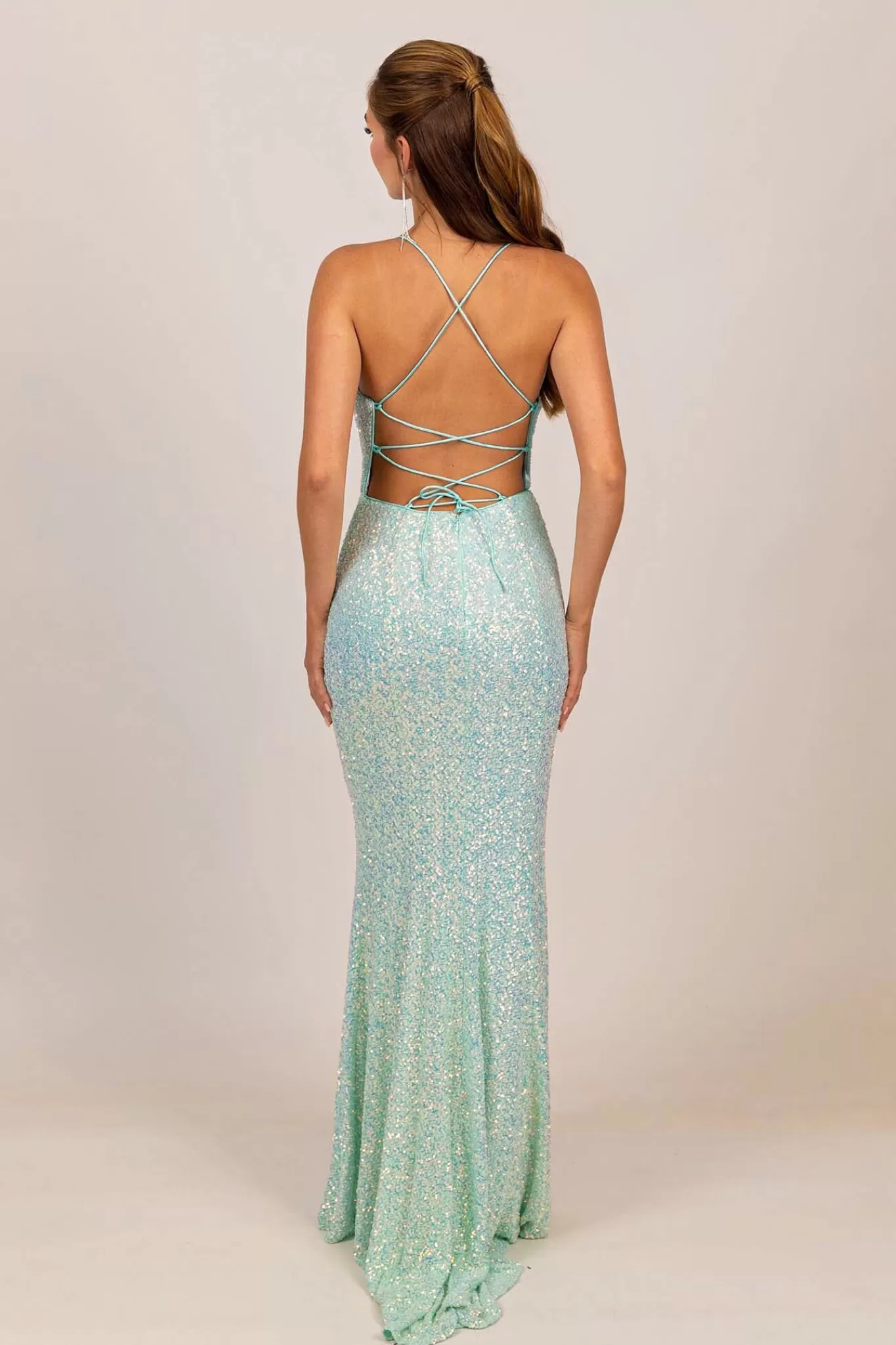 Women Hot Pink Dresses | Formal Dresses>Eloisa Sequin Gown - Light Blue