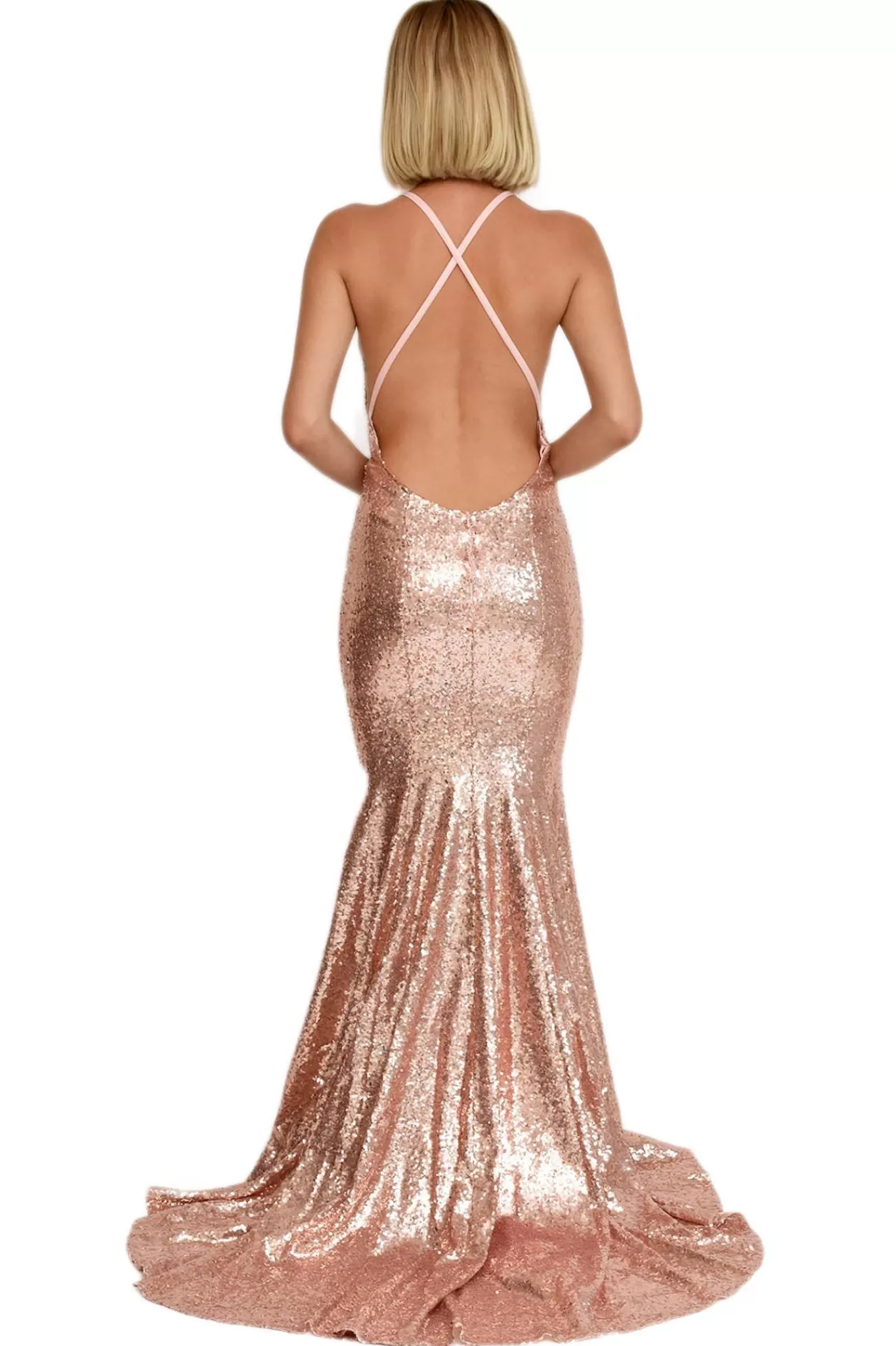 Women NBLUXE Formal Dresses | Dresses>Estelle Gown - Rose Gold (L & XL - Clearance Sale)