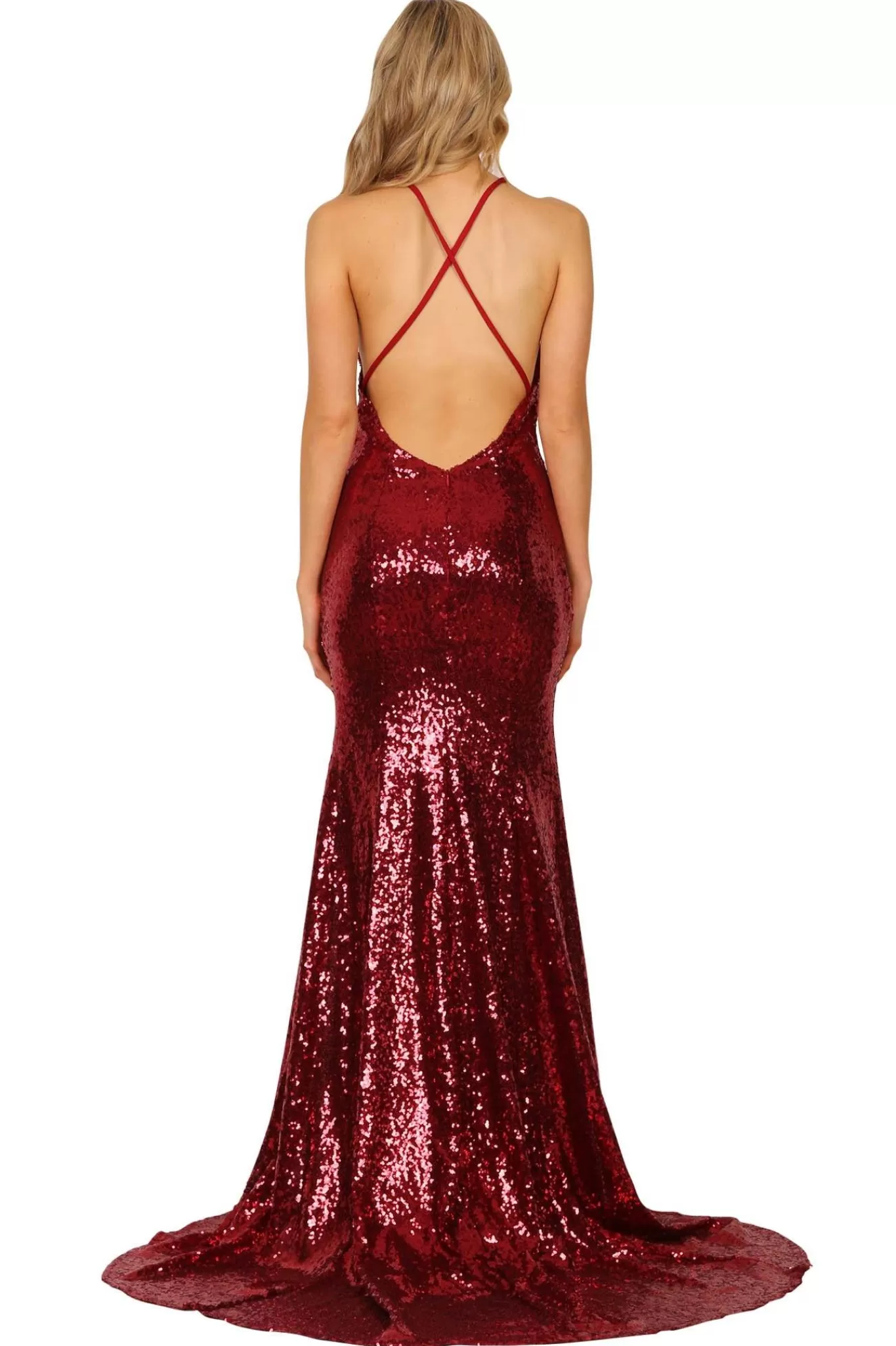 Women NBLUXE Formal Dresses | Dresses>Estelle Gown - Wine (XL - Clearance Sale)