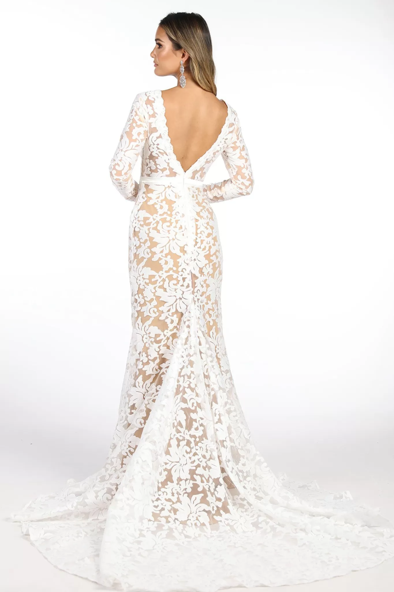 Women NBLUXE Dresses | Lace Dresses>Frances Long Sleeve Gown