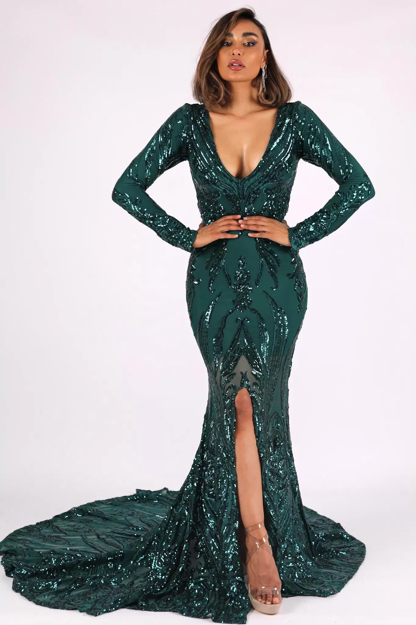 Women NBLUXE Dresses | Black Tie Dresses>Georgina Gown - Emerald (XS - Clearance Sale)