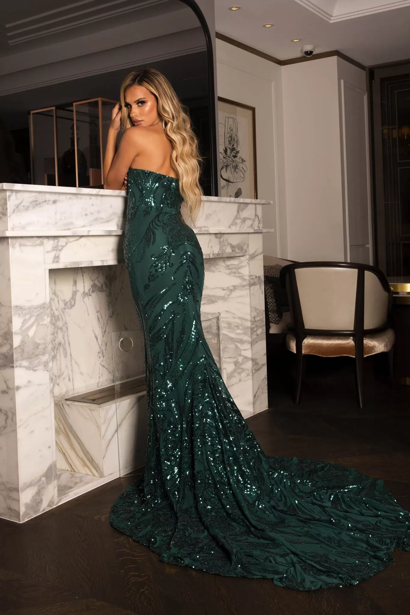 Women NBLUXE Dresses | Black Tie Dresses>Gianna Gown - Emerald