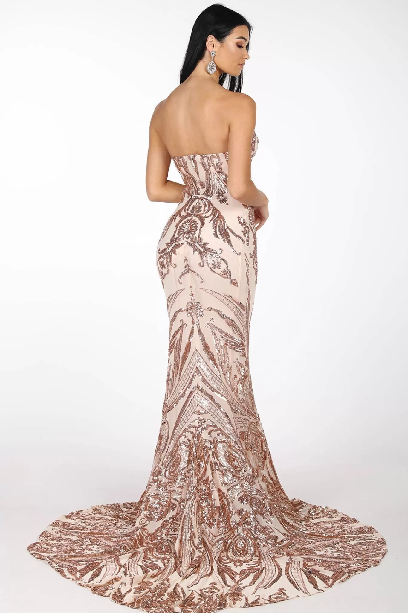 Women NBLUXE Dresses | Black Tie Dresses>Gianna Gown - Rose Gold