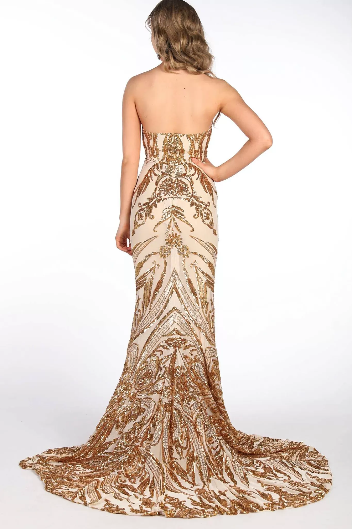 Women NBLUXE Dresses | Black Tie Dresses>Gianna Gown Without Boned Bodice - Gold