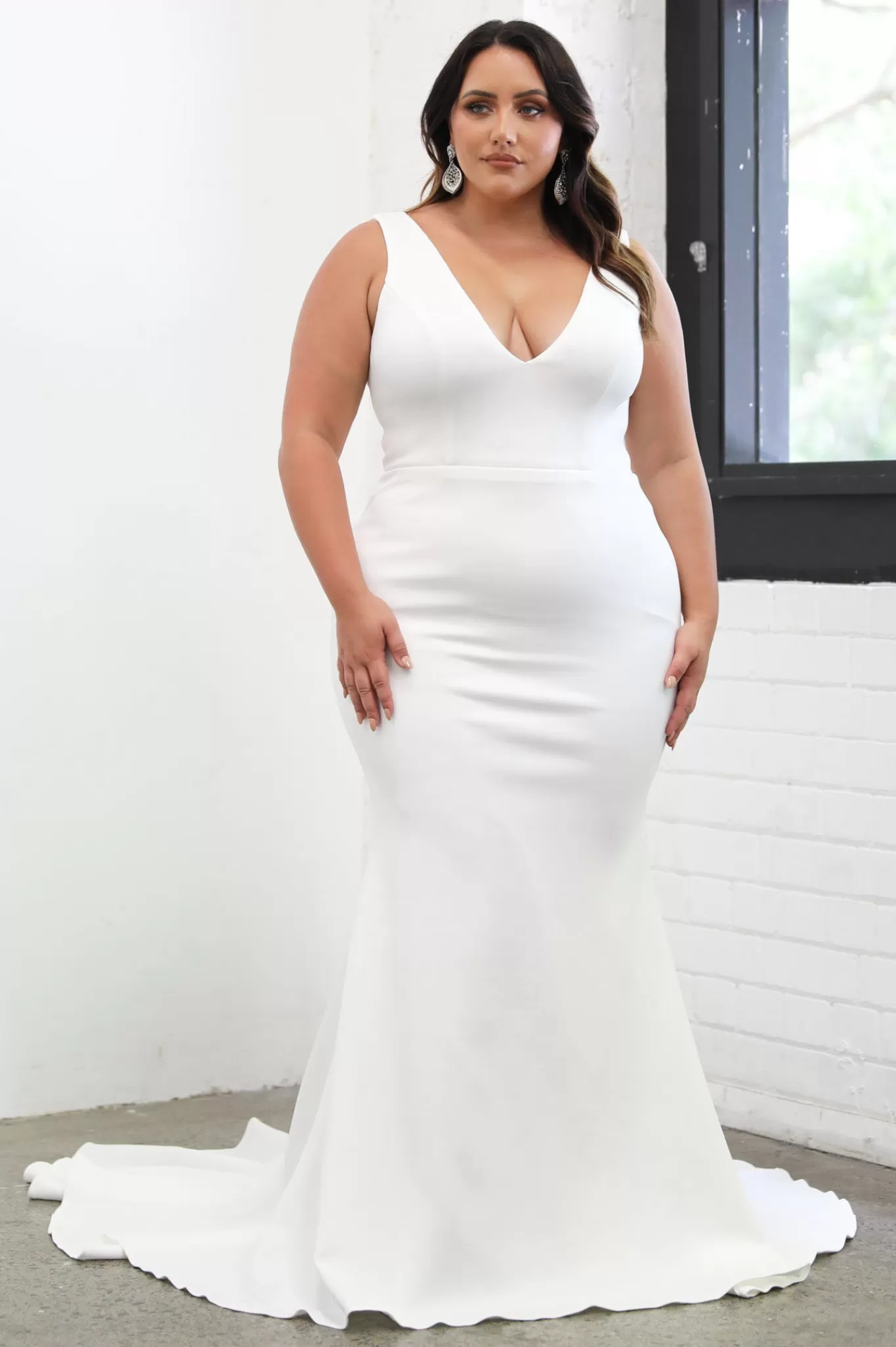 Women NBLUXE Dresses | Backless Dresses>Kalani Crepe Gown - Ivory