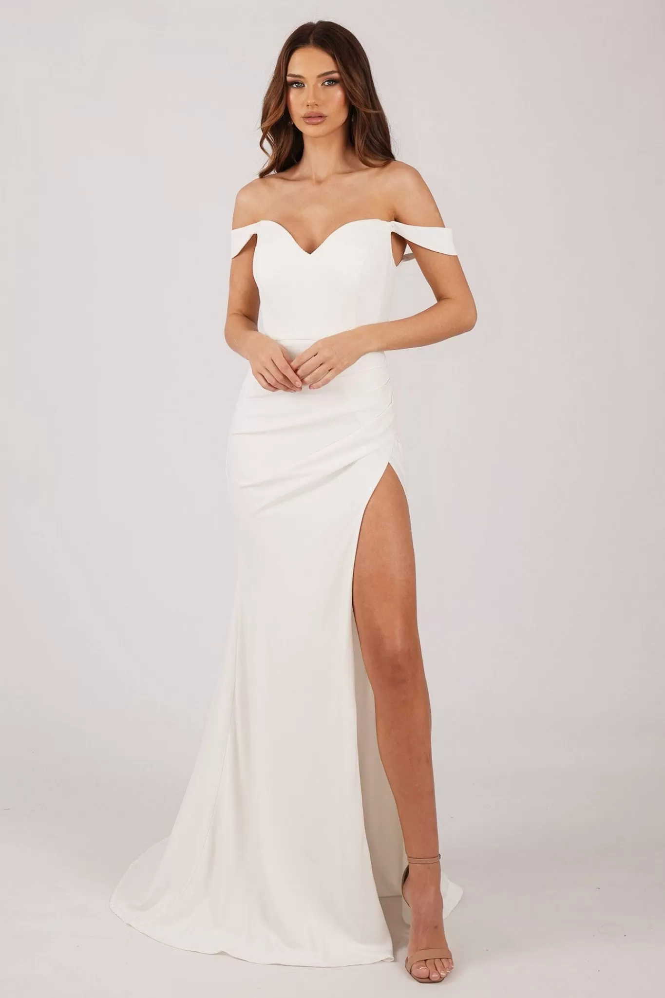 Women NBLUXE Dresses | Black Tie Dresses>KALINA Satin Gown - Ivory