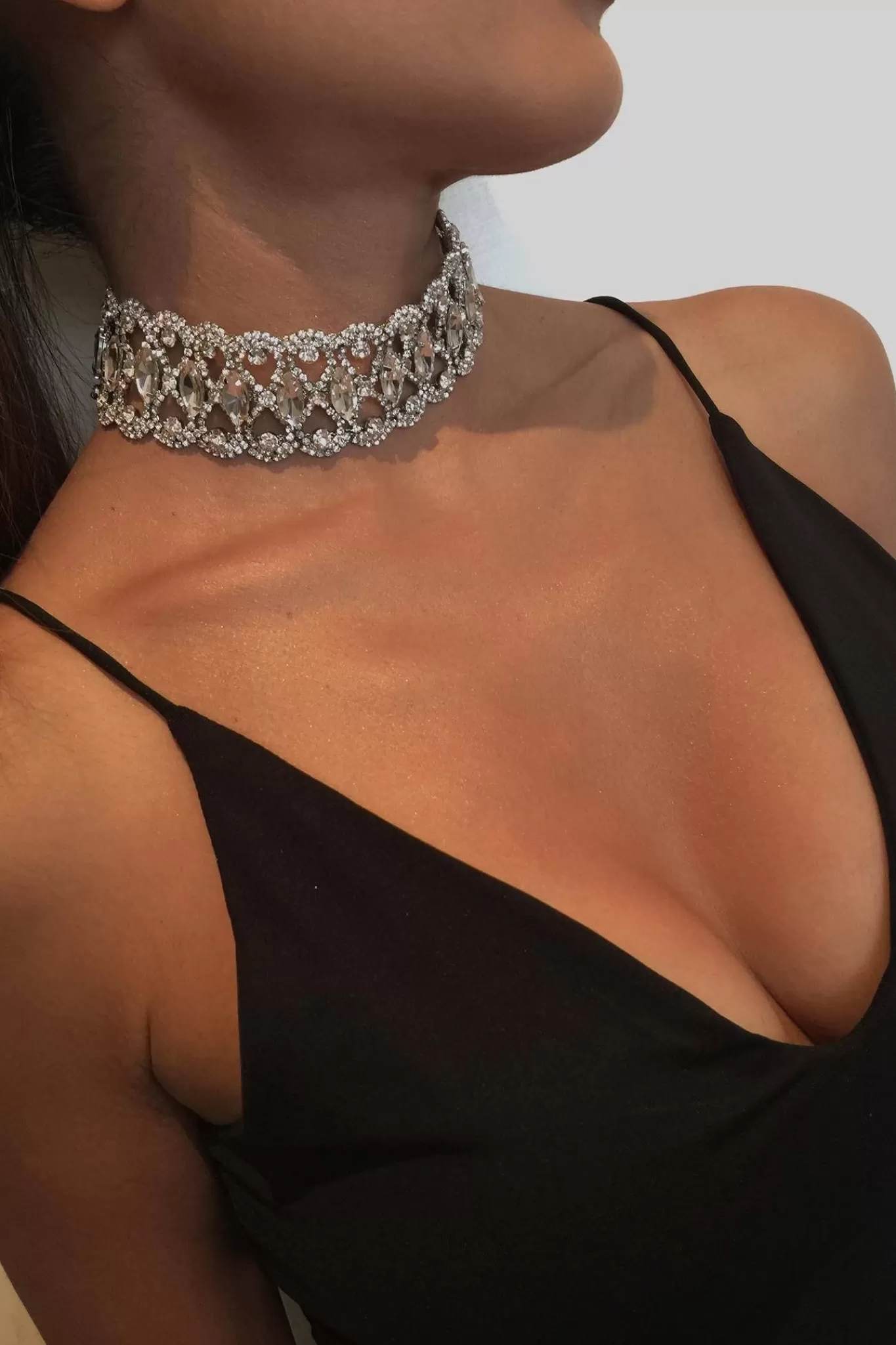 Women Noodz Boutique Accessories | Necklaces>Marquise Choker Necklace (Gold / Silver)