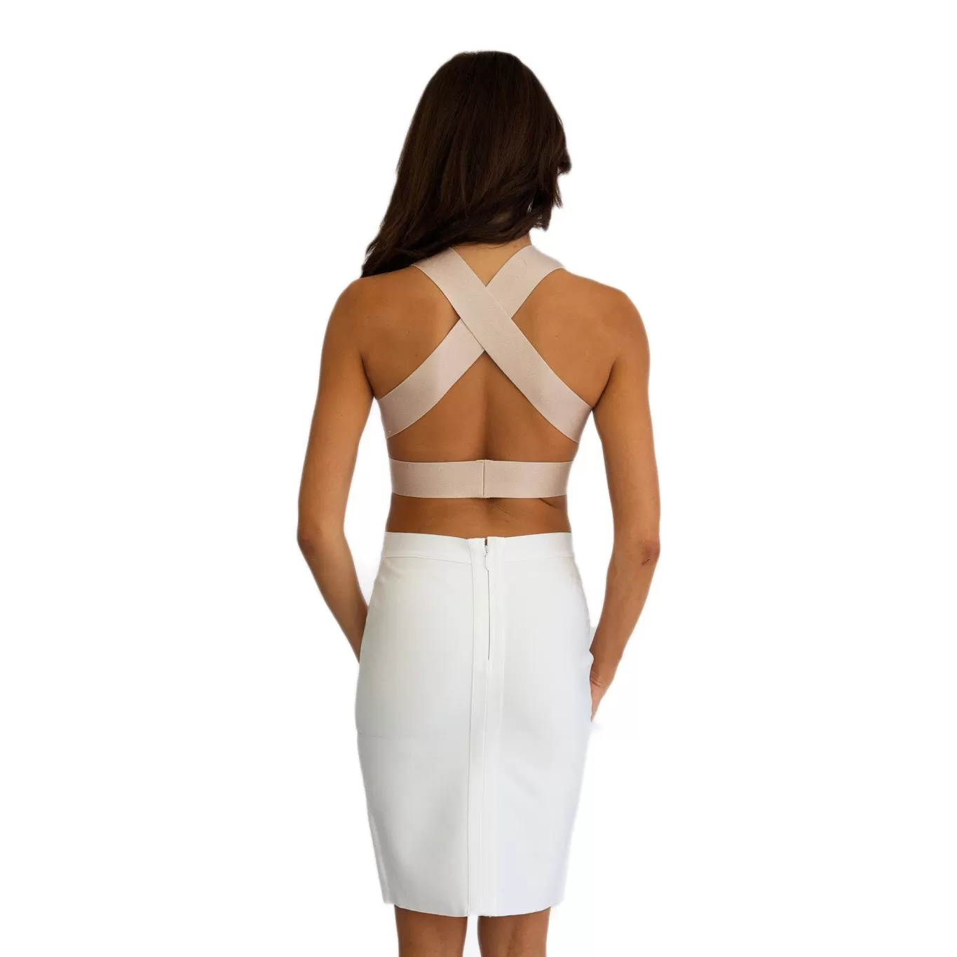 Women Noodz Boutique Tops>Milan Crop Top - Nude