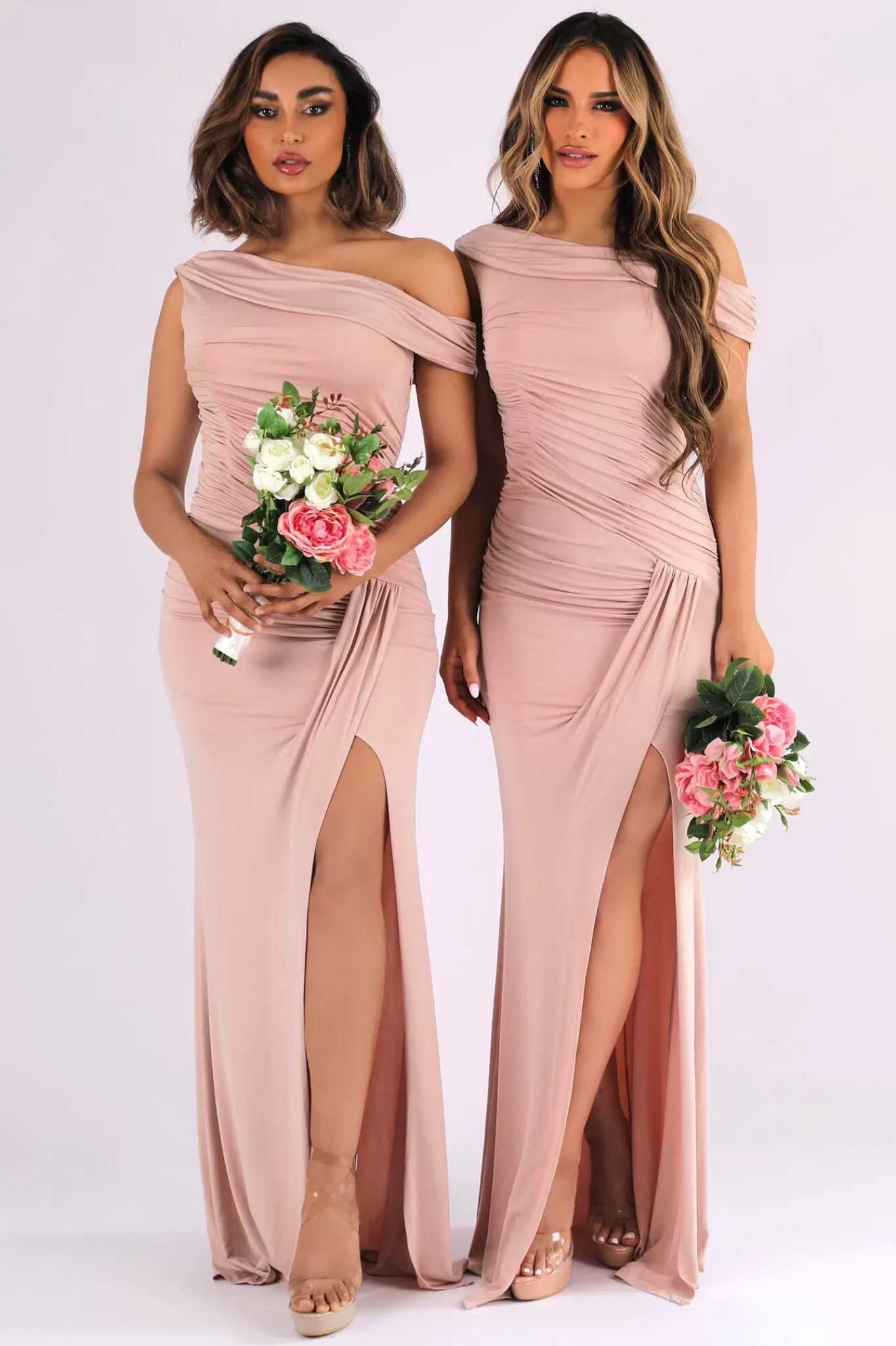 Women Hot Pink Dresses | Black Tie Dresses>NADINE Maxi Dress - Dusty Pink