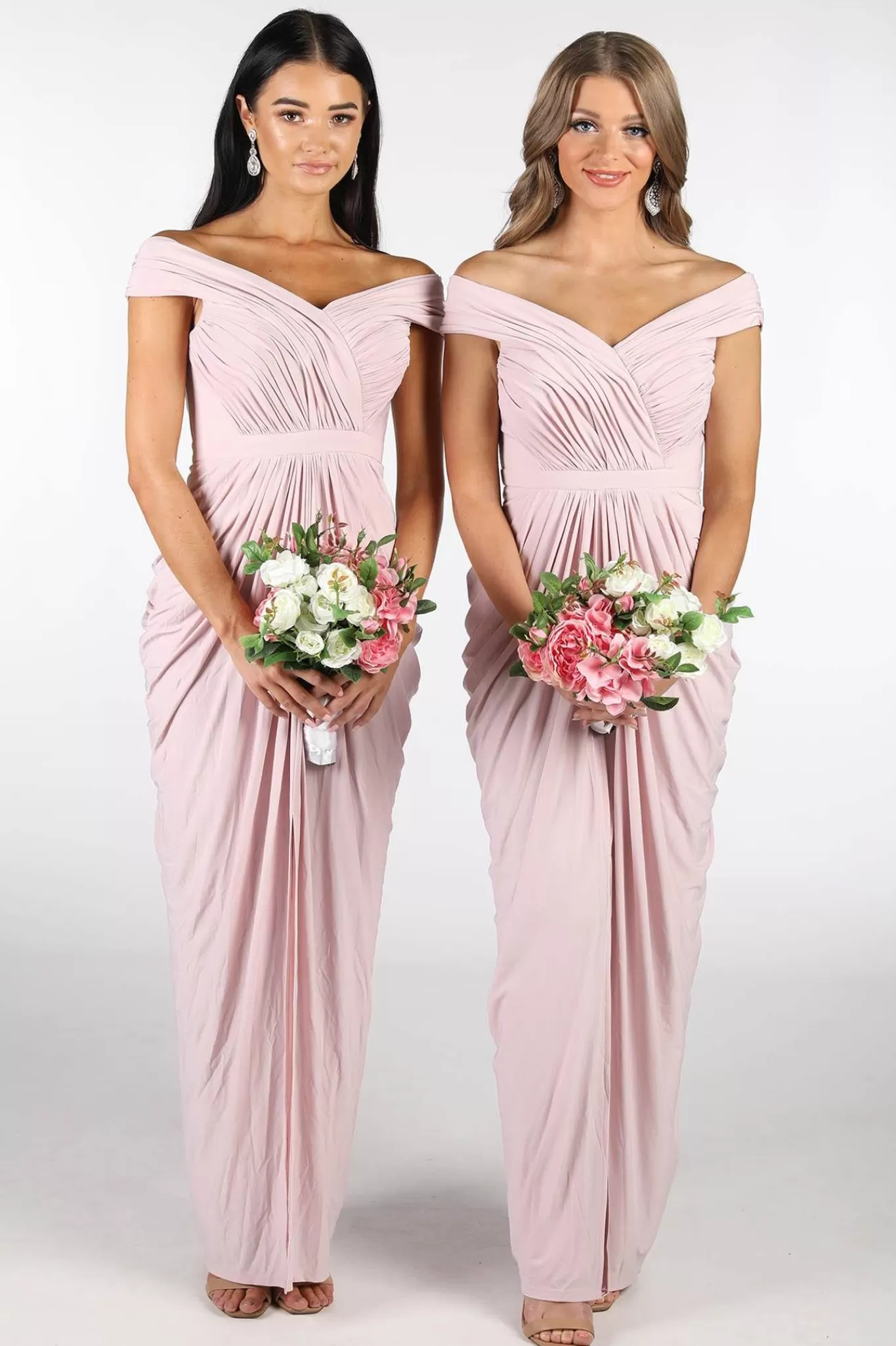 Women Hot Pink Dresses | Black Tie Dresses>Olivia Bridesmaids Dress - Dusty Pink (XS - Clearance Sale)