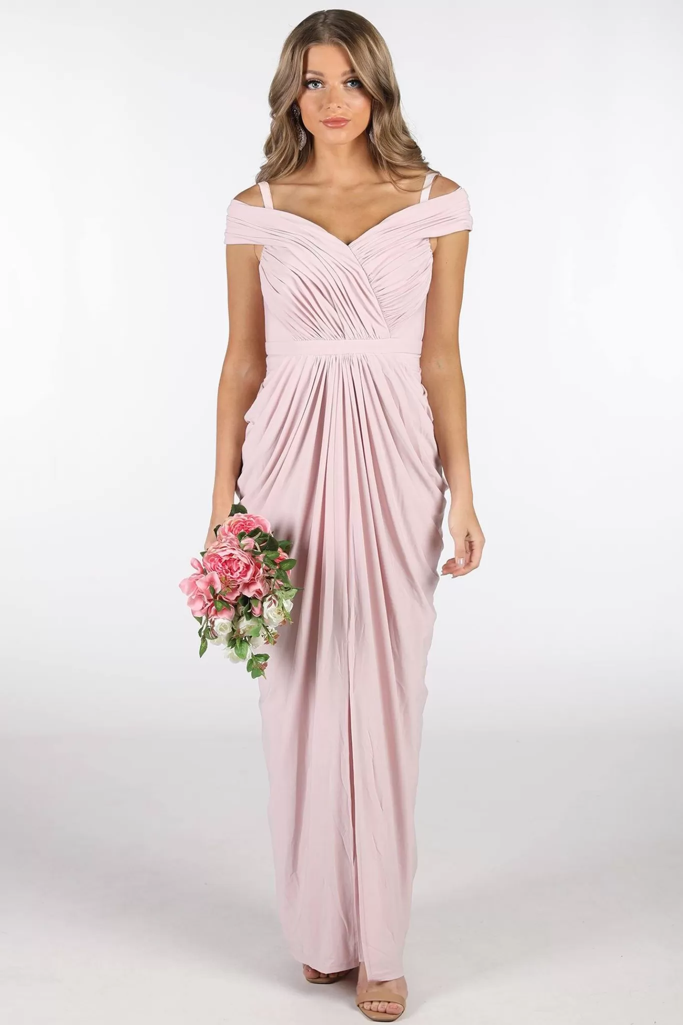 Women Hot Pink Dresses | Black Tie Dresses>Olivia Bridesmaids Dress - Dusty Pink (XS - Clearance Sale)