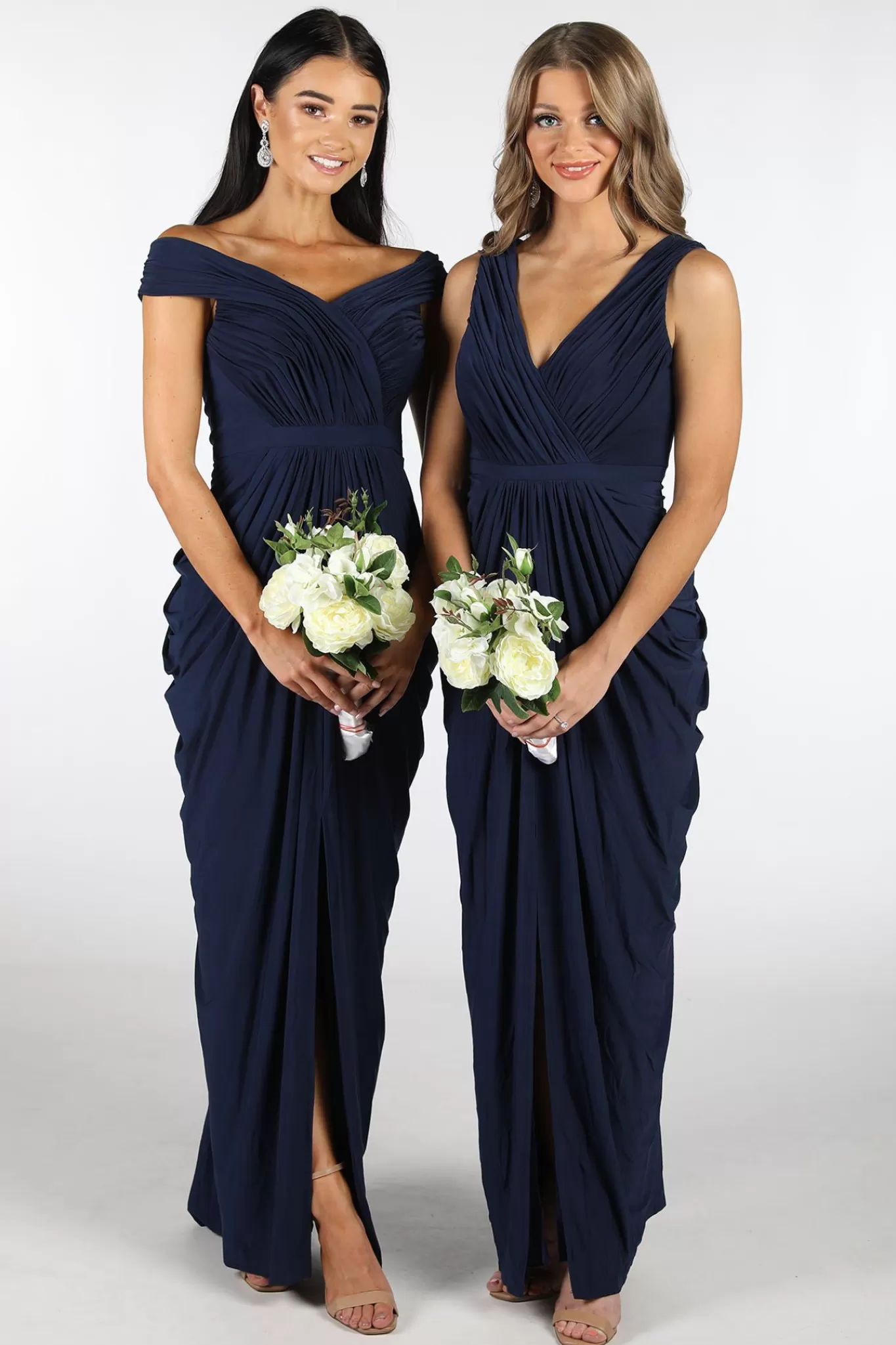 Women Hot Pink Dresses | Black Tie Dresses>Olivia Bridesmaids Dress - Navy