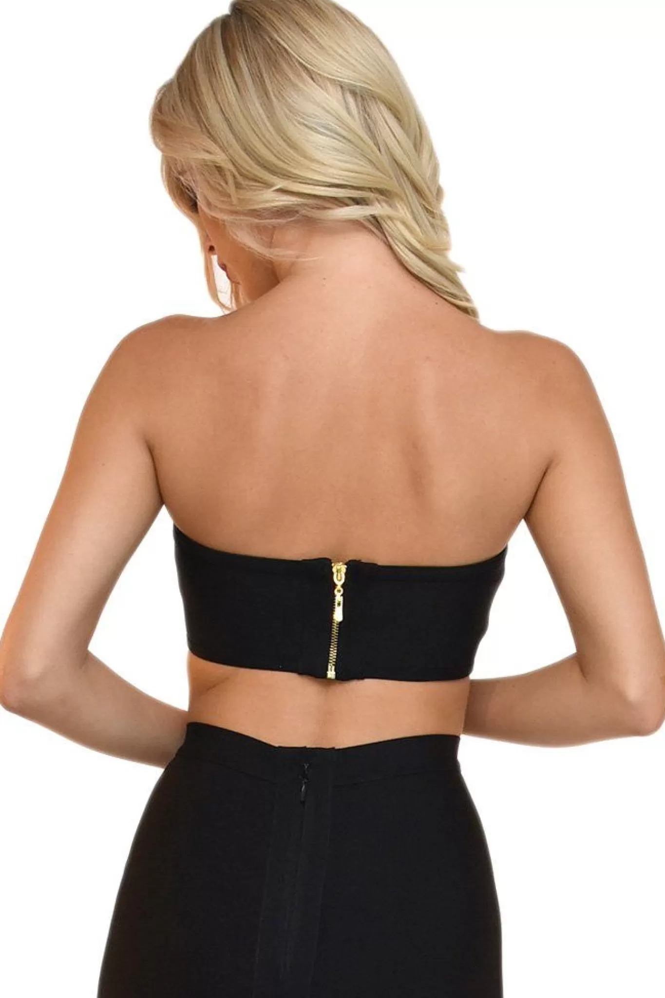 Women Noodz Boutique Tops>Paris Bandage Bandeau Top - Black