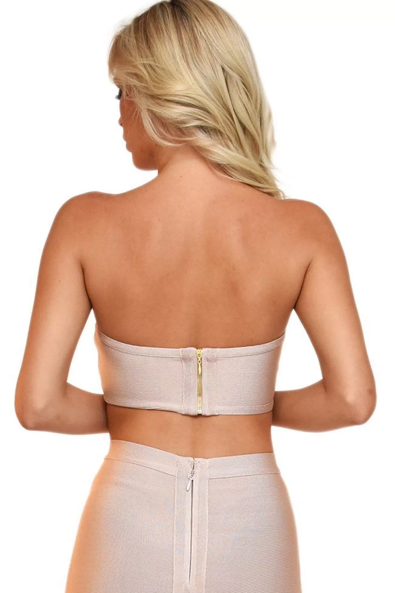 Women Noodz Boutique Tops>Paris Bandage Bandeau Top - Nude (S - Clearance Sale)