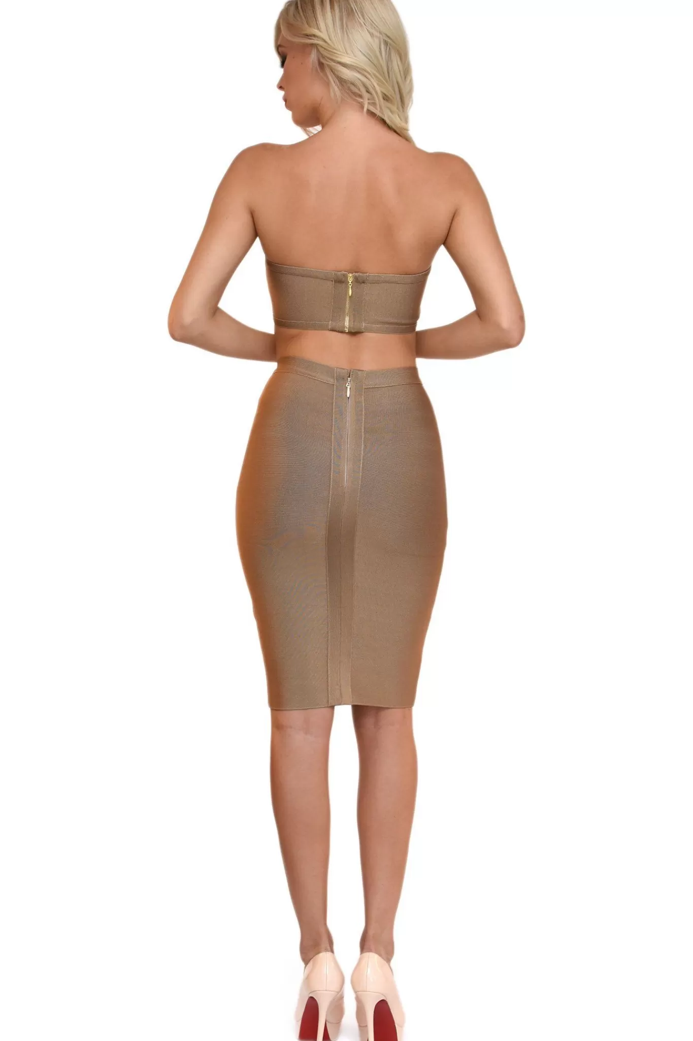 Women Noodz Boutique Two-Piece Outfits | Dresses>Paris Two-Piece Set - Mocha (M & L - Clearance Sale)