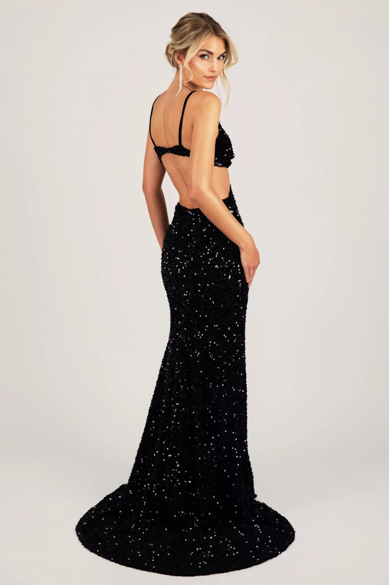 Women NBLUXE Dresses | Black Tie Dresses>Parker Cut Out Gown - Black