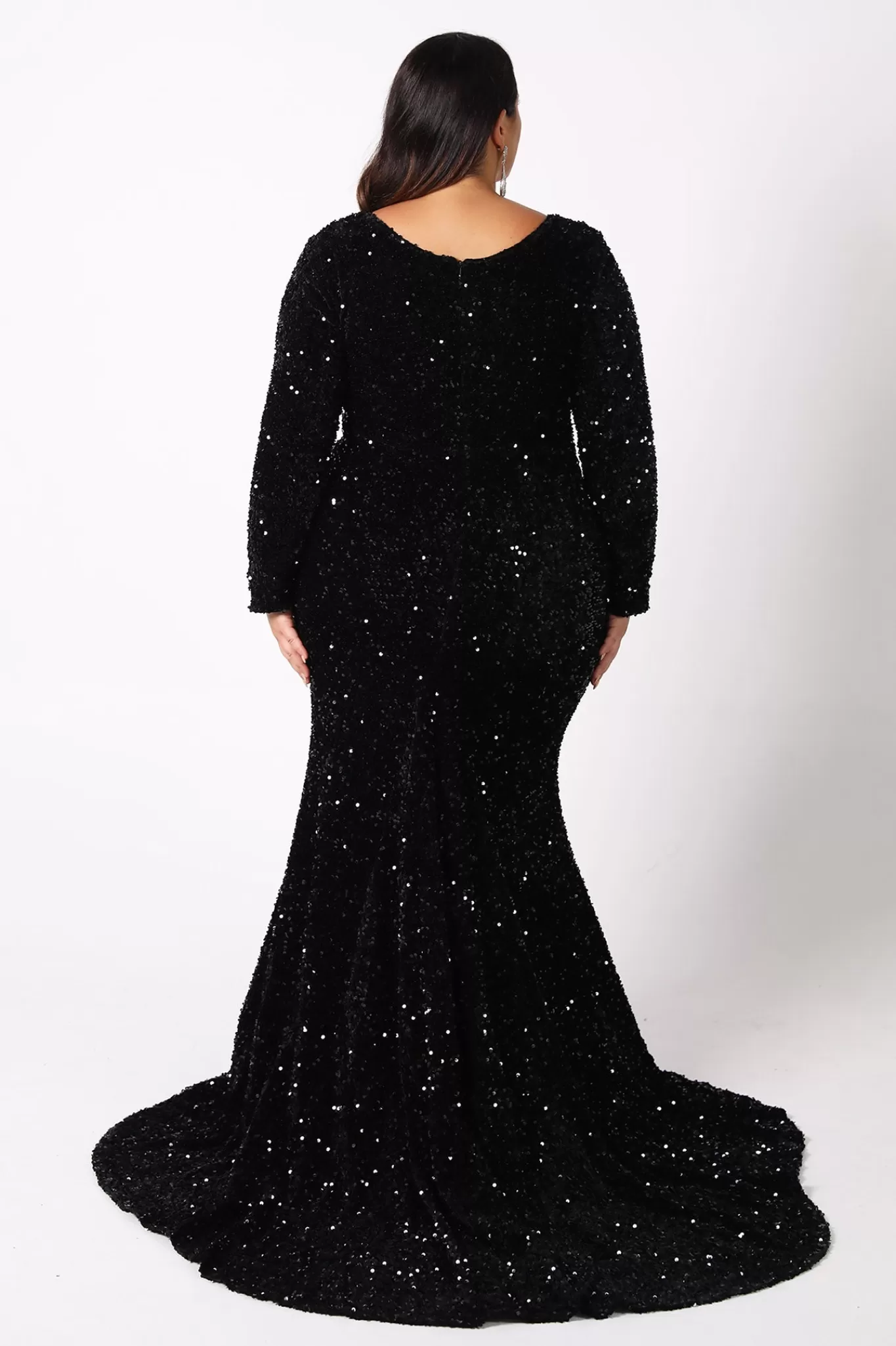 Women NBLUXE Dresses | Black Tie Dresses>Petra Long Sleeve Gown in Black