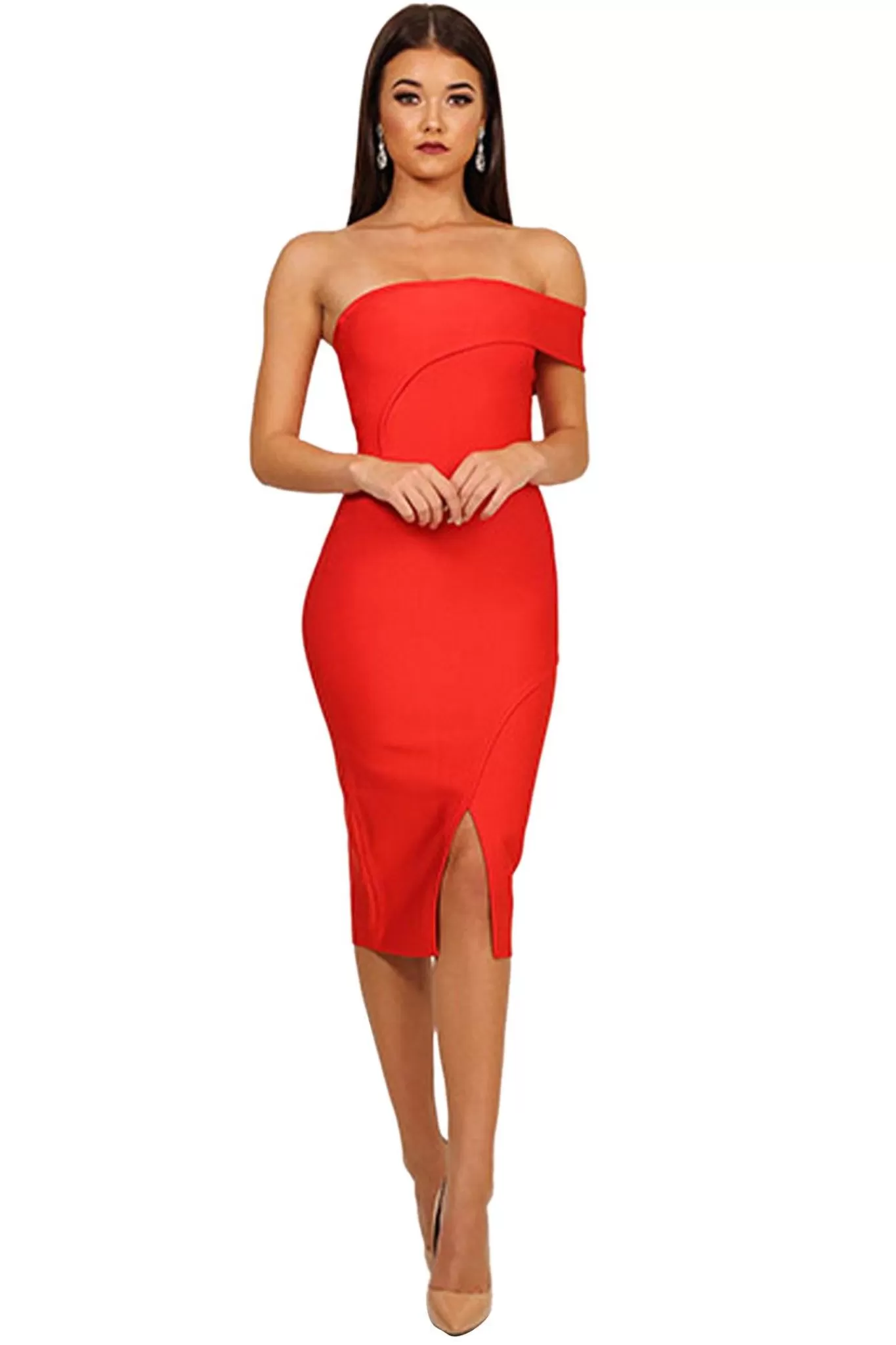 Women Noodz Boutique Dresses | Bandage Dresses>Sabrina Dress in Red (XS - Clearance Sale)