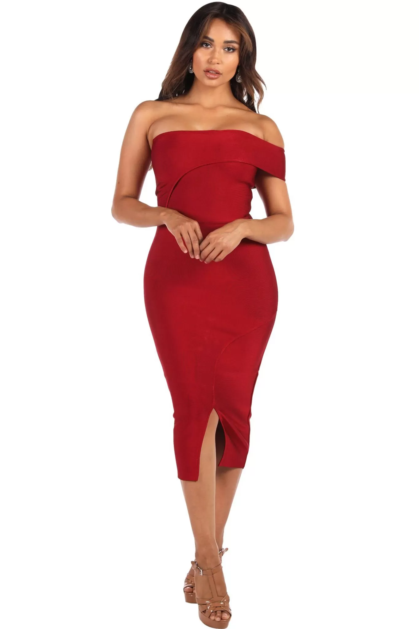 Women Noodz Boutique Dresses | Bandage Dresses>Sabrina Dress in Wine (XS & S - Clearance Sale)