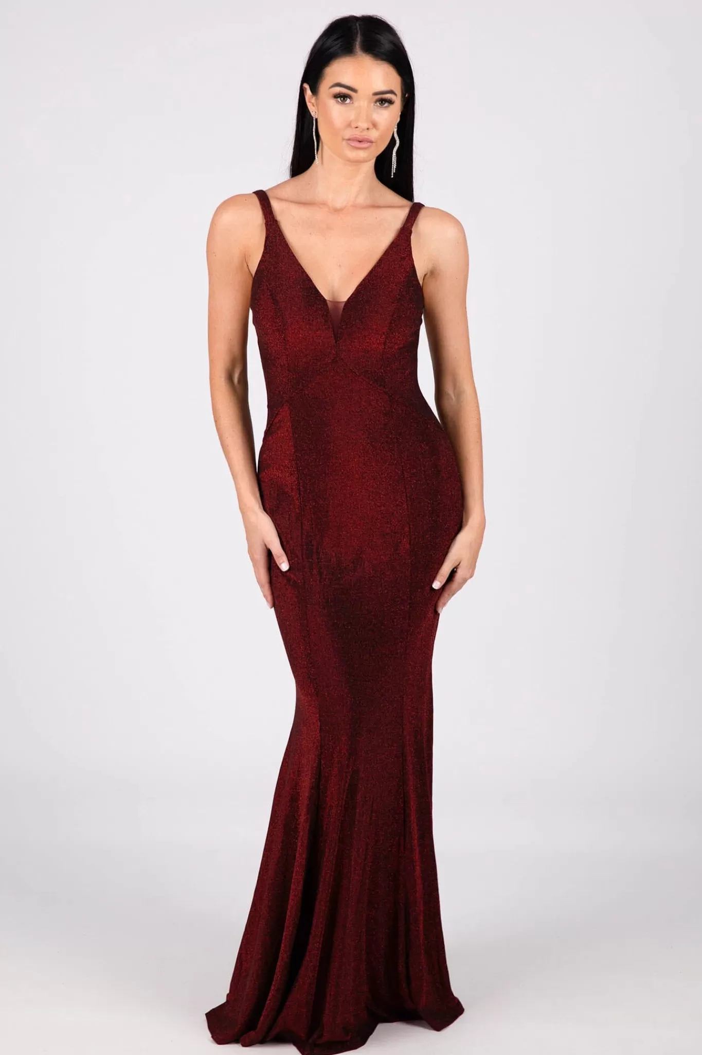 Women Hot Pink Dresses | Backless Dresses>Thalia Gown - Shimmer Wine