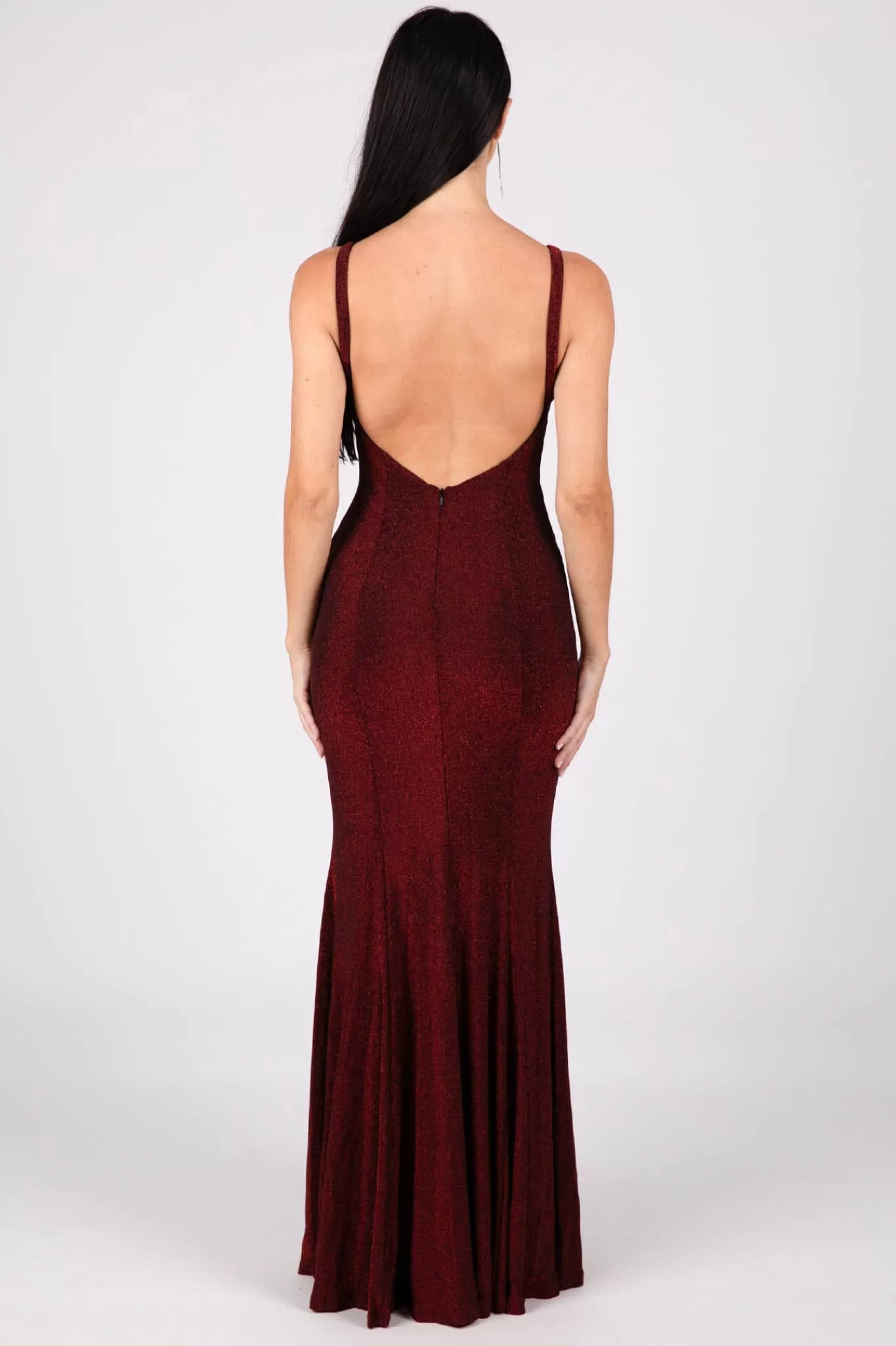 Women Hot Pink Dresses | Backless Dresses>Thalia Gown - Shimmer Wine