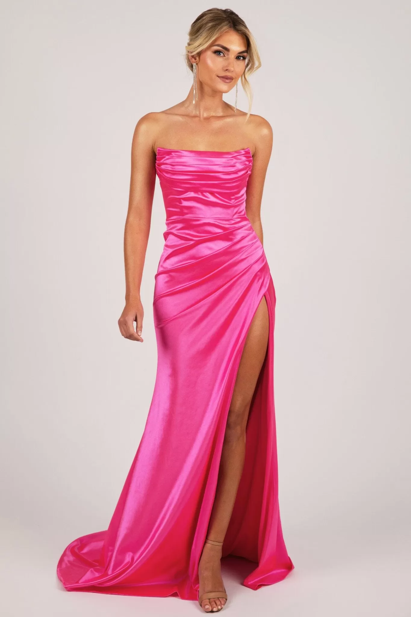 Women NBLUXE Dresses | Black Tie Dresses>Zaria Gown - Hot Pink